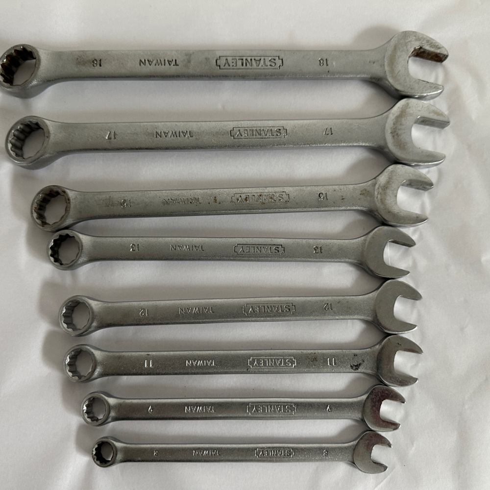Stanley Wrenches is various metric sizes. Used